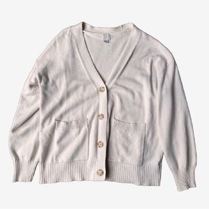 a new day Women's Light Beige Button-Up Cardigan